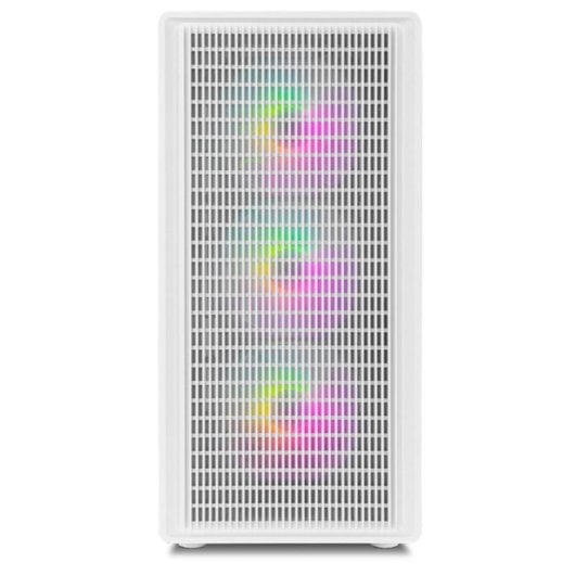 NOX Infinity IOTA Semitorre ATX Mesh com 4x Ventoinhas 120mm ARGB e Vidro Temperado Branca