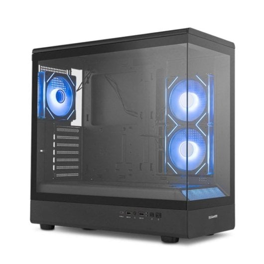NOX Hummer SIGNAL Midi Tower Gehäuse ATX/micro ATX, Schwarz, Tempered Glass, ARGB, 3x 120 mm Lüfter