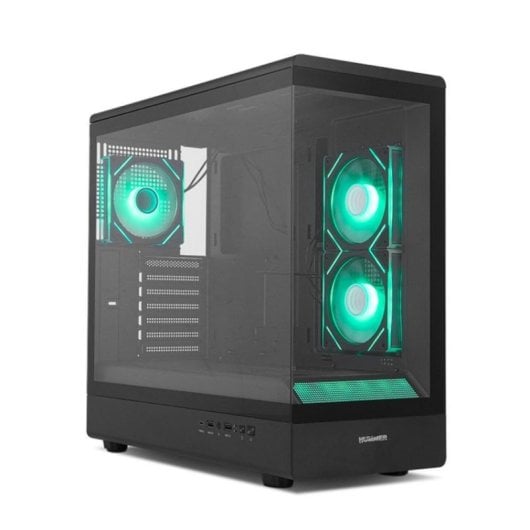 NOX Hummer SIGNAL Midi Tower Gehäuse ATX/micro ATX, Schwarz, Tempered Glass, ARGB, 3x 120 mm Lüfter