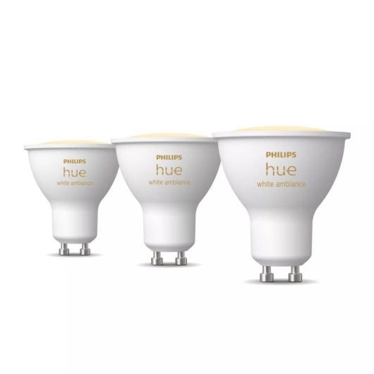 Bombilla Inteligente Philips Hue White Ambiance GU10 Bluetooth/Zigbee Pack 3 Unidades