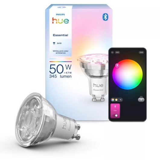 Bombilla inteligente Philips Hue GU10 Multi Bluetooth 345 lm