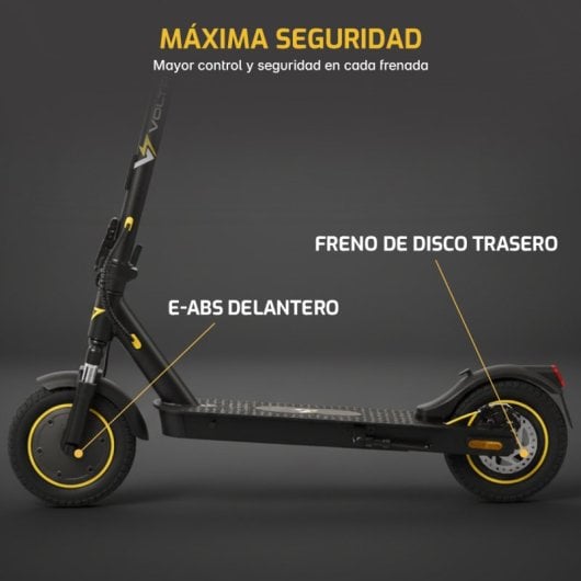 Voltrock F-Wasp 350 Patinete Eléctrico 350W, Con suspensión delantera, intermitentes y doble freno (Homologado DGT)