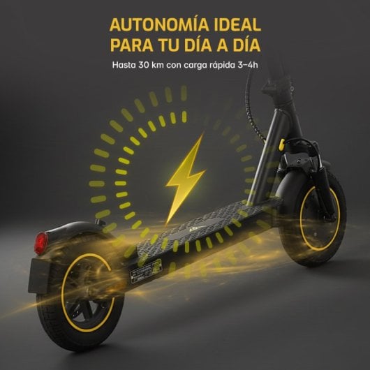 Voltrock F-Wasp 350 Patinete Eléctrico 350W, Con suspensión delantera, intermitentes y doble freno (Homologado DGT)