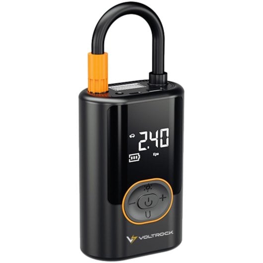 Compresseur de gonflage portable Voltrock Mini (0,2-10 bar / 3-150 psi) (Voiture, moto, vélo, scooter, ballon)