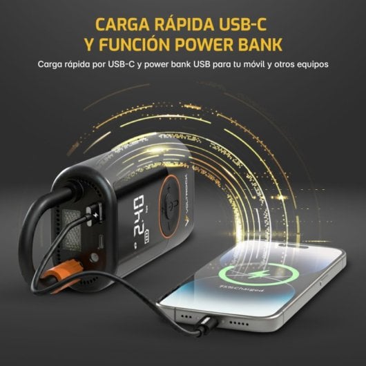 Compresseur de gonflage portable Voltrock Mini (0,2-10 bar / 3-150 psi) (Voiture, moto, vélo, scooter, ballon)