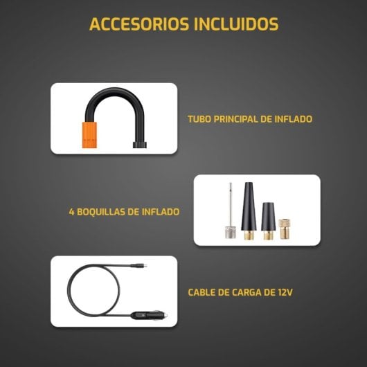 Compresseur de gonflage portable Voltrock Mini (0,2-10 bar / 3-150 psi) (Voiture, moto, vélo, scooter, ballon)