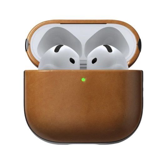 Étui en cuir Nomad pour Airpods 4 marron