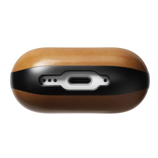 Étui en cuir Nomad pour Airpods 4 marron