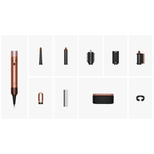 Multistyler Dyson Airwrap i.d. Liscio Ondulato 1300W Coanda Temperatura Regolabile 7 Accessori Nero Oro Rosa