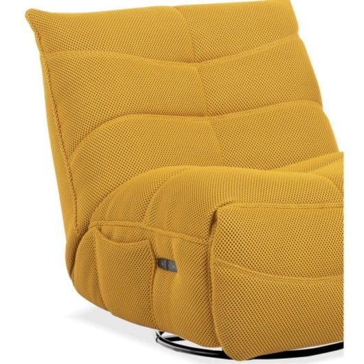 Sillón gamer Dami Relax eléctrico tejido 3D brazo móvil balancín acero Amarillo