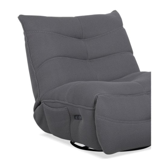 Sillón gamer Dami Relax eléctrico tejido 3D balancín brazo móvil bolsillo lateral Gris