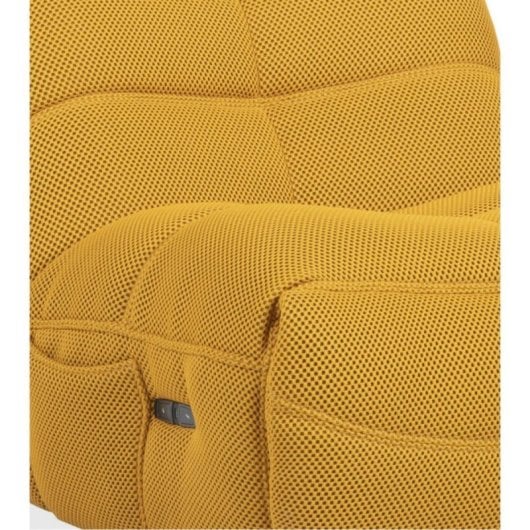 Sillon gamer Dami Relax electrico 360° con brazo articulado y tapizado 3D Amarillo