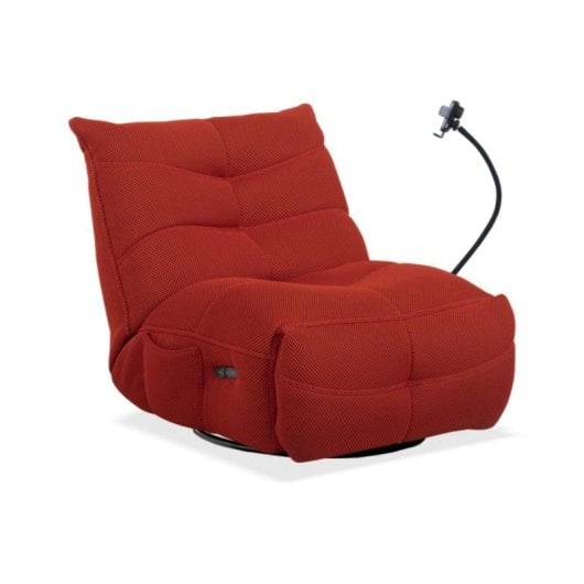 Sillón gamer Dami relax eléctrico giratorio 360º tapizado 3D brazo articulado Rojo