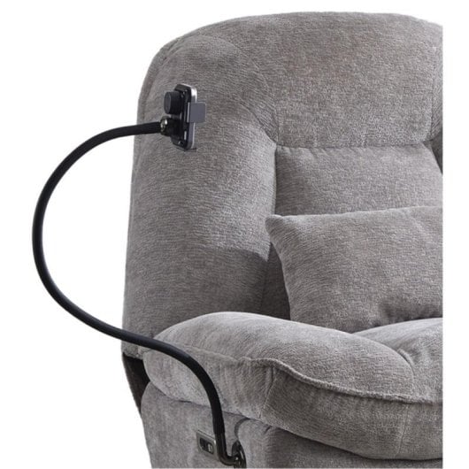 Home Heavenly Ermi Sillón Confort Gama G Función Giratoria Efecto Balancín Soporte Móvil Gris