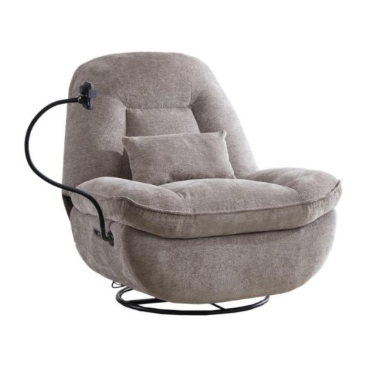 Home Heavenly Ermi Sillón Confort Gama G Función Giratoria Efecto Balancín Soporte Móvil Beige