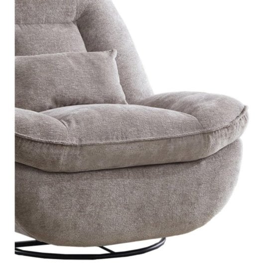 Home Heavenly Ermi Sillón Confort Gama G Función Giratoria Efecto Balancín Soporte Móvil Beige