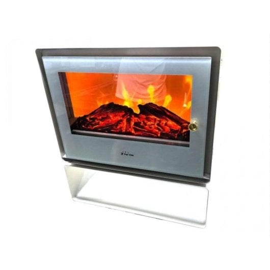 Chimenea Eléctrica Purline de Suelo con Estante 2000 W estilo moderno