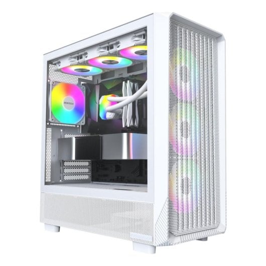 Torre Montech X5 White ATX ARGB 4x Ventiladores USB Type-C Gaming