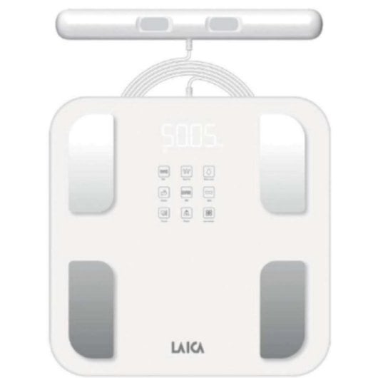 Báscula Laica PS1072 composición corporal 8 electrodos hasta 180 kg cristal templado