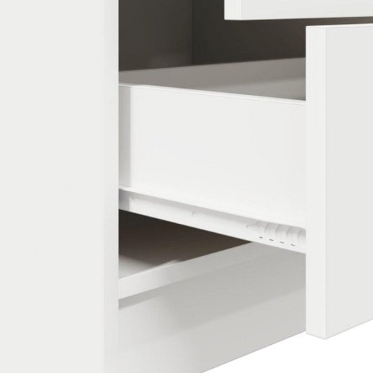 Escritorio vidaXL Madeira 6 Compartimentos 2 Cajones Blanco 76x70x50 cm