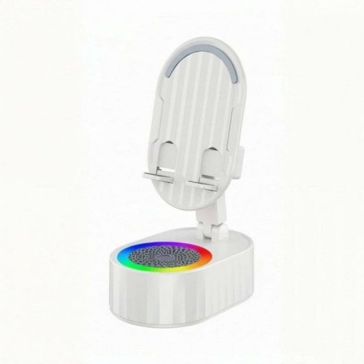 Altavoces Kinglucky Soporte Bluetooth 5W multifunción blanco con manos libres