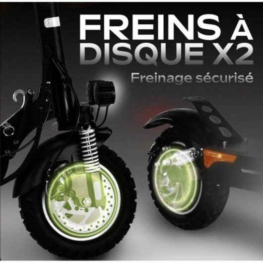 Patinete électrique EZWAY Eboost Infinity 500W Autonomie 40km Roues 10" Disques Suspension Noir