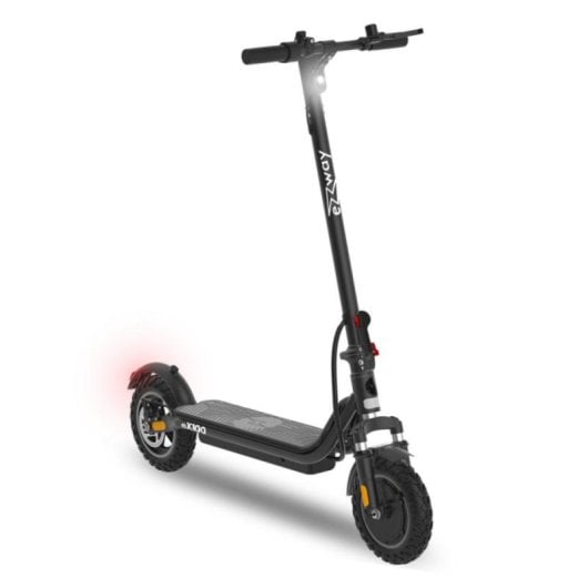 Elektroroller Ezway Ex100 Schwarz 25 km 350W 10 Zoll Offroad-Räder Scheibenbremse Dual-Federung