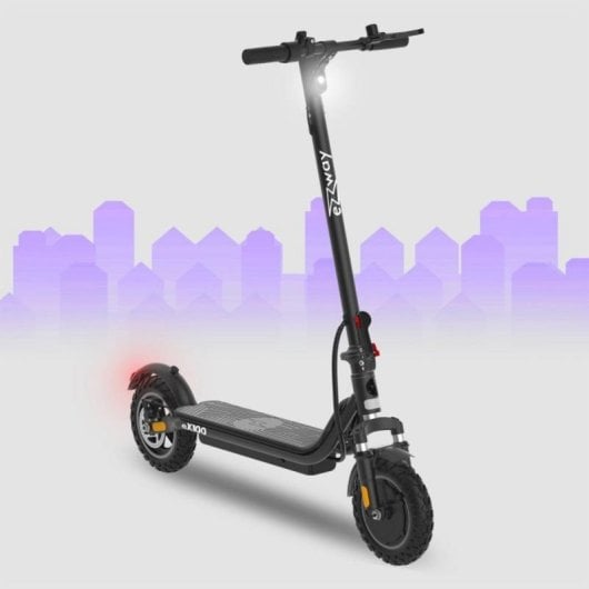 Elektroroller Ezway Ex100 Schwarz 25 km 350W 10 Zoll Offroad-Räder Scheibenbremse Dual-Federung