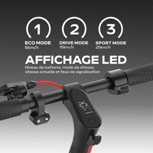 Patinete eléctrico Urbanglide Ride 85 Lite Negro 20km 250W Ruedas 8,5" Freno disco