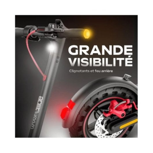 Elektroroller UrbanGlide 100 PRO 2 Schwarz 30 km 350 W 10" pannensichere Reifen Scheibenbremse LED Beleuchtung klappbar