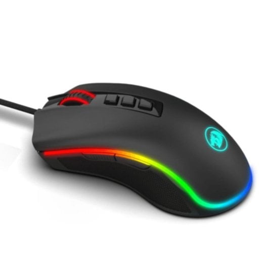 Ratón REDRAGON M711 COBRA CHROMA Cableado 10000DPI Negro RGB 9 Botones Programables