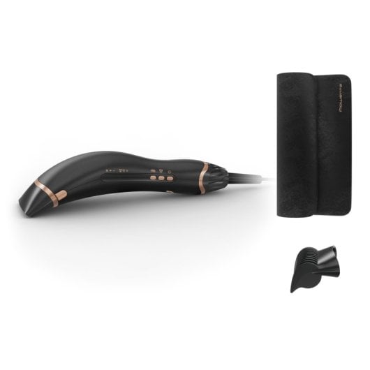 Secador Rowenta Ultimate Experience Air Motion CF8C20E0, 1300W, 3 velocidades, iónico, preto/cobre