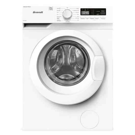 Lavadora Brandt WFB181QWP Carga Frontal 8 kg 1400 rpm A Blanca Motor Inducción Vapor