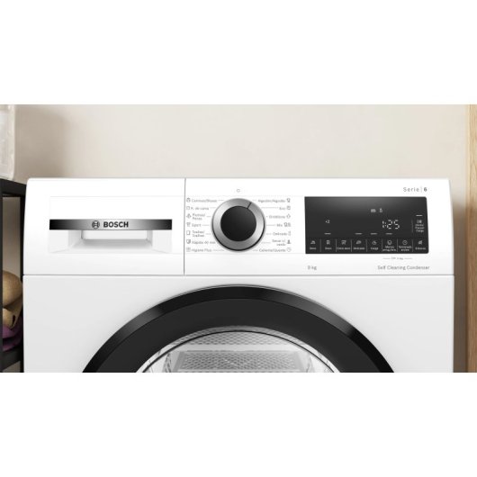 Secadora de bomba de calor Bosch Serie 6 WQG245D0ES 9 kg Clase C AutoDry y condensador autolimpiante