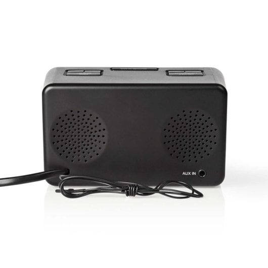 Digitaler Radiowecker Nedis CLAR002BK, Rechteckig, Schwarz, AM/FM, Doppelalarm, LED-Anzeige