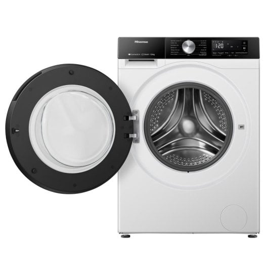 Lavasecadora Hisense 9kg A WD3S9043BW3 com WiFi e Inverter, secagem 6kg, vapor e monitorização de consumo