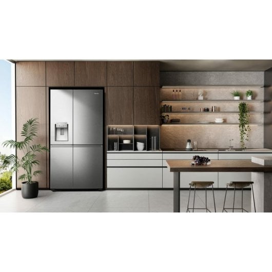 Frigorífico Americano Hisense RS818N4IIE1 No Frost 179cm 632L E Inox WiFi