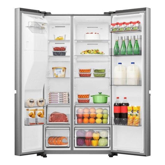 Frigorífico Americano Hisense RS818N4IIE1 No Frost 179cm 632L E Inox WiFi