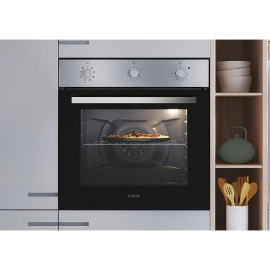 Horno eléctrico Candy FIDC X602/CA 65 L Inox con función pizza y eficiencia A+