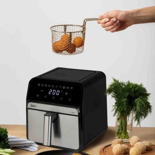 Fritadeira de Ar Jata JEFR1242 8L 2100W Dupla Resistência Painel Digital