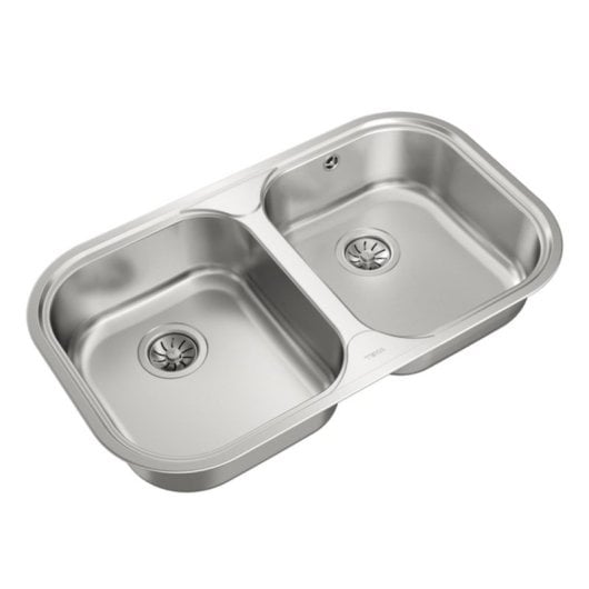 Fregadero Teka Stylo 2C acero inoxidable rectangular 2 senos 828x485 mm