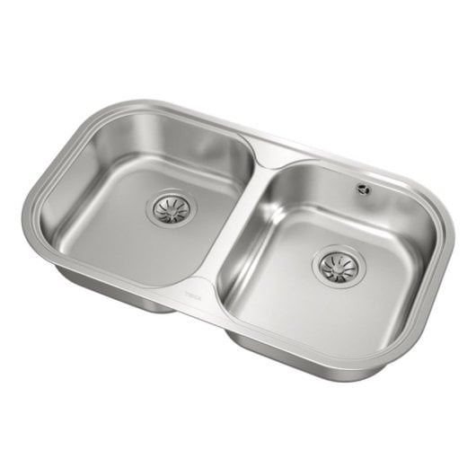 Fregadero Teka Stylo 2C acero inoxidable rectangular 2 senos 828x485 mm
