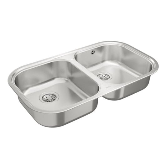 Fregadero Teka Stylo 2C acero inoxidable rectangular 2 senos 828x485 mm