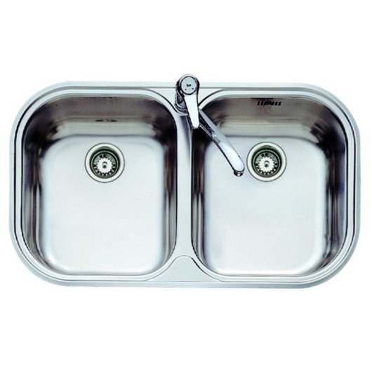 Fregadero Teka Stylo 2C Acero Inoxidable Undermount Rectangular 2 Senos 360x417 mm