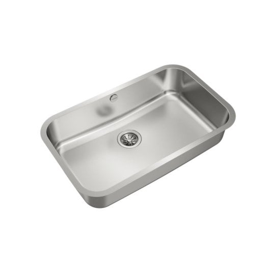 Lavello sottopiano rettangolare in acciaio inox con capacità XXL
