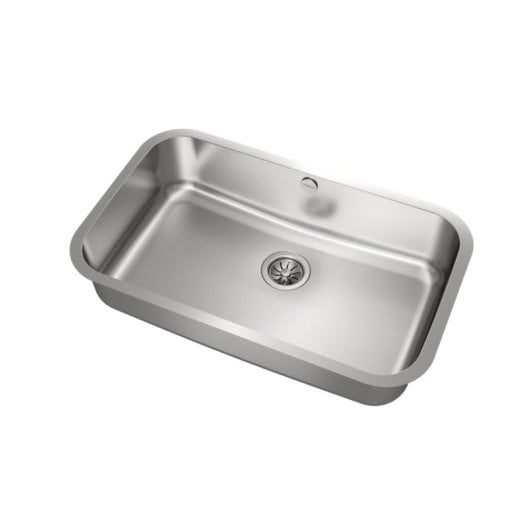 Lavello sottopiano rettangolare in acciaio inox con capacità XXL