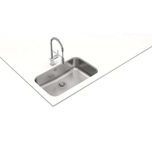 Lavello sottopiano rettangolare in acciaio inox con capacità XXL