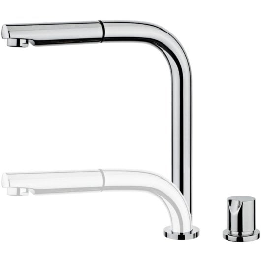 Grifo de cocina Teka AUK 983 monomando extraíble caño retráctil plata