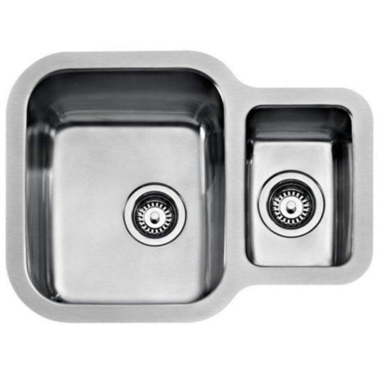Lavabo Teka BE 1 1/2 C 625 REV Inox 2 Bacias Quadrado