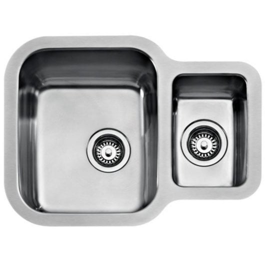Lavello Teka BE 1 1/2 C 625 REV Acciaio Inox doppia vasca quadrata Top-Mounted